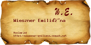Wieszner Emiliána névjegykártya